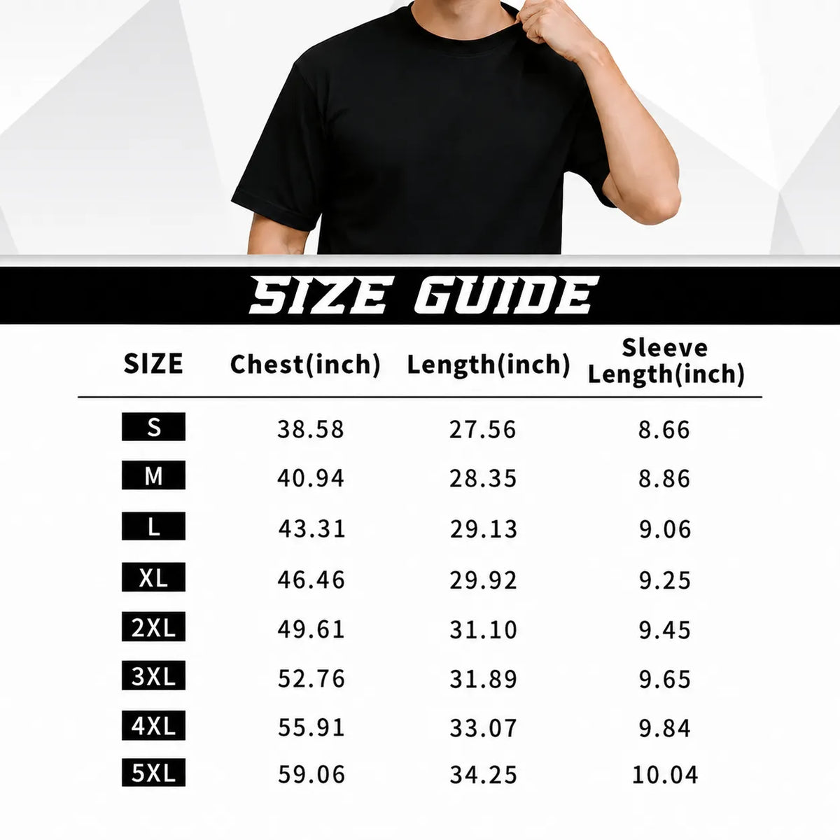 Men's Black Crew Neck T-Shirt,Short Sleeve