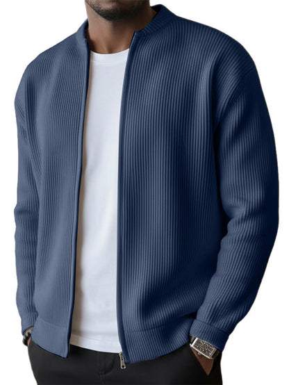 Men's Ribbed Zip-Up Jacket — Comfortable, Casual & Easy to Style