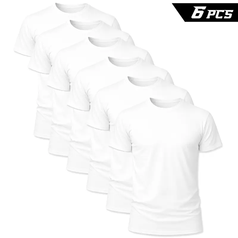 Men's Black Crew Neck T-Shirt,Short Sleeve