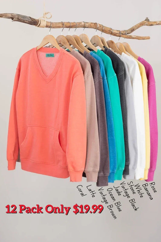 2026 Cozy Campfire V-Neck Sweatshirt